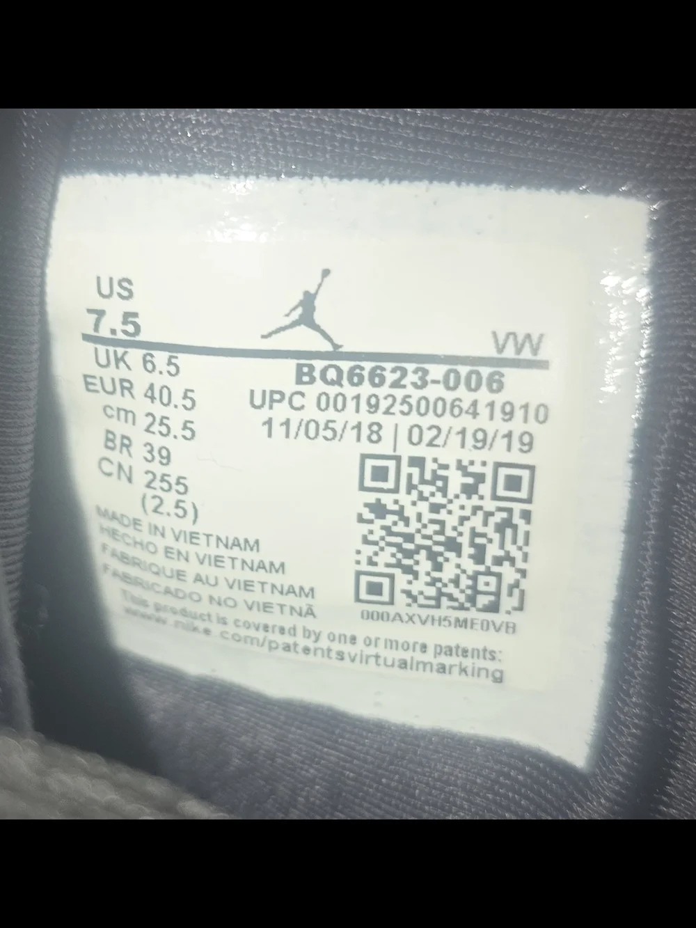 Jordan Black and Red Athletic Sneakers